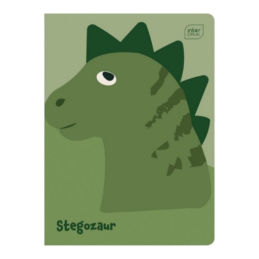 16-listový štvorčekový zápisník Dinosaurs Interprint