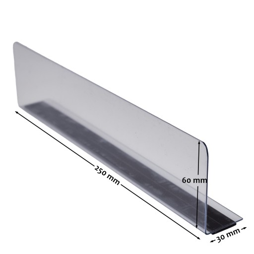 MAGNETICKÝ POLIČOVÝ DELÍČ 60X250 MM