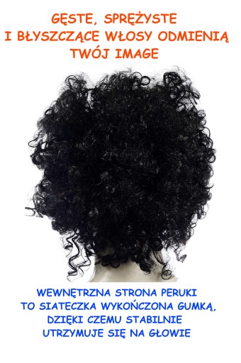 AFRO Parochňa, ČIERNE KUČERVENÉ VLASY, KUČERE E1278 EMAJ