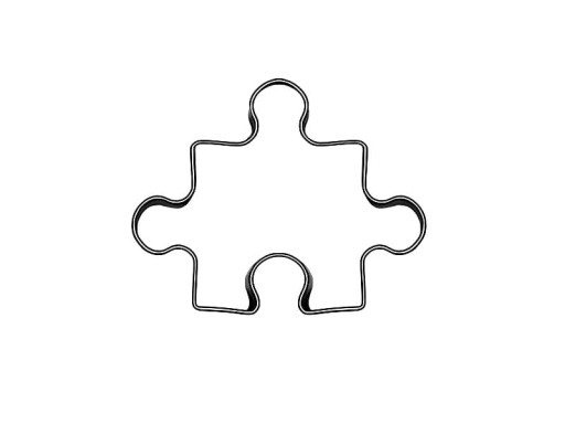 Formička v tvare PUZZLE 4,7 cm - sušienky na puzzle