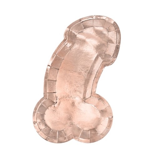 Poháre, Taniere, Hen Party, ružové zlato, papier, sada 6 osôb