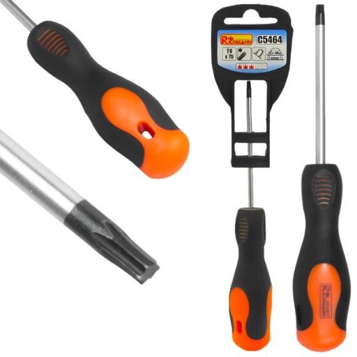 TORX SKRUTKOVAČ T9 x 75 mm CR-MO OCEL MAGNETICKÝ RUČNÝ RICHMANN C5464