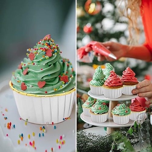 MUFFIN LINERS formičky na košíčky DECORATIONS narodeninové biele 20 ks