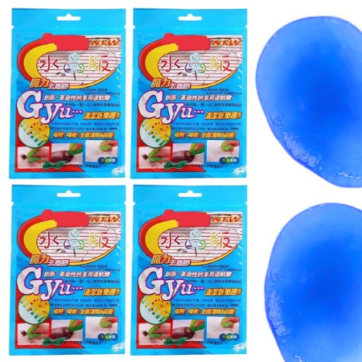 4x ČISTIACI GUMOVÝ GÉL NA TELEFÓNNE KLÁVESNICE PLASTICINE ELASTIN GLUTE GLUTEK
