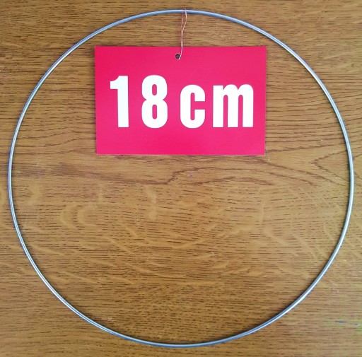 STRIEBORNÝ prsteň/ráfik na lapače snov a makramé, 18 cm