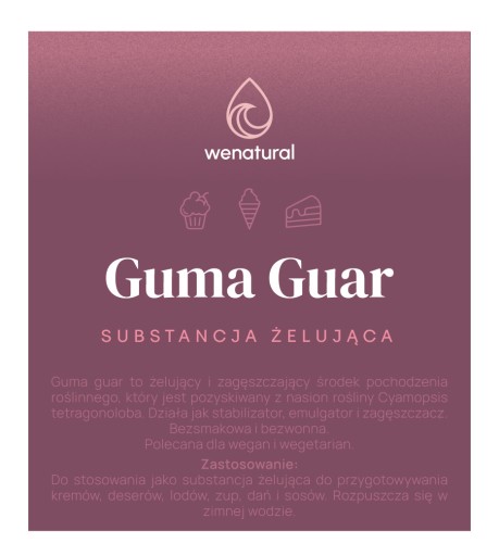 Guarová guma 500g Wenatural - zahusťujúca, želírujúca