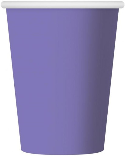 LEVANDUĽOVÉ PAPIEROVÉ ŠÁLKY Fialové narodeninové párty One Year Old 250ml 6 ks.