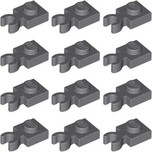 LEGO Plate Mod 1x1 klip tmavosivá DBG 6489464 4085d - 12ks