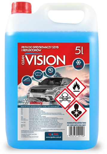 Zgodex Clean Vision zimná kvapalina do ostrekovačov 5 l PERFEKTNÁ do -22°C