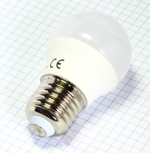 G45 LED žiarovka 230v 7w 4000k e27 Guľ