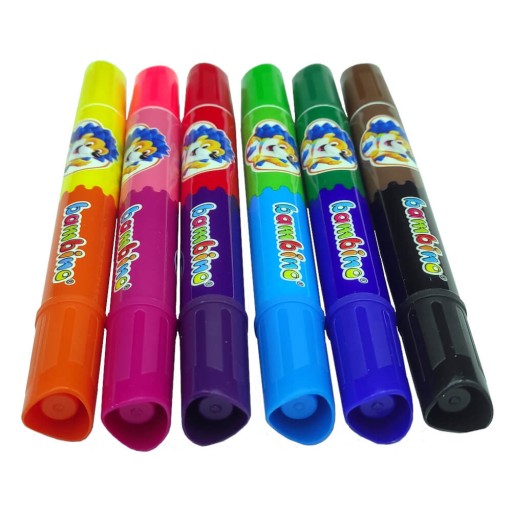 Obojstranné fixky, hrubé fixky 6/12col BAMBINO