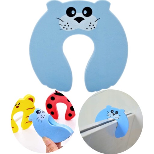 Penové zarážky zámok dverí Animals 6 ks.
