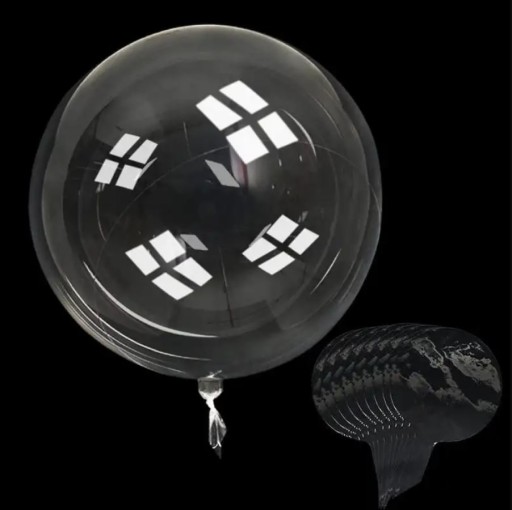 BALÓN BOBO, TRANSPARENTNÝ, bezfarebný, VEĽKÝ, XXL, 61 CM!!!