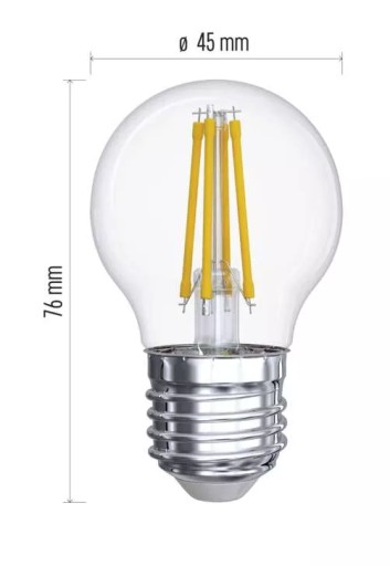 EMOS ZF1141 LED Filament mini glóbusová žiarovka 6W E27