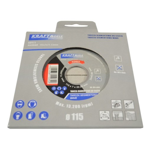 SEGMENTOVANÝ DIAMANTOVÝ REZNÝ ČEPEL VLNA 115x7x22,23 mm KD923