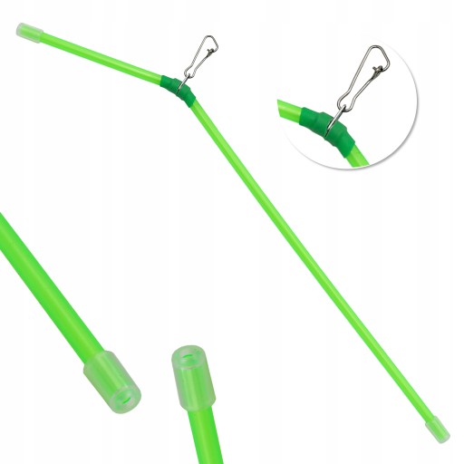 Ohnutá trubica proti zamotaniu 19 cm zelená
