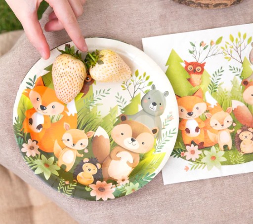 Tortové taniere cookies párty LESNÉ ZVIERATÁ priatelia
