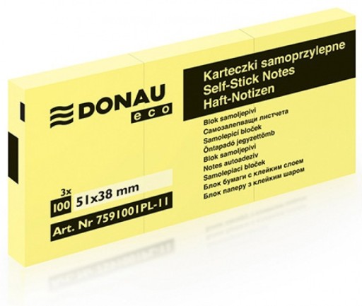 NOTEBOOKY NÁLEPNÉ POZNÁMKY 51X38 DONAU 3 KS.