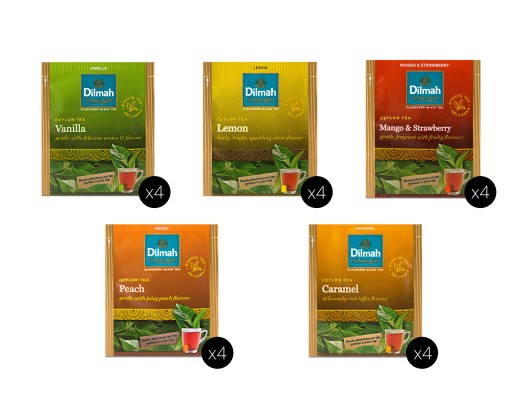 Sada zábavných čajov Dilmah Variety of Fun Teas 20 obálok