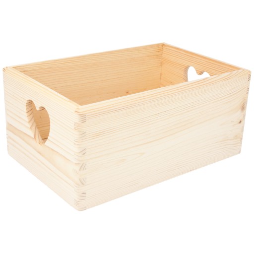 DREVENÁ KRABIČKA BOX KONTAJNER SRDCE