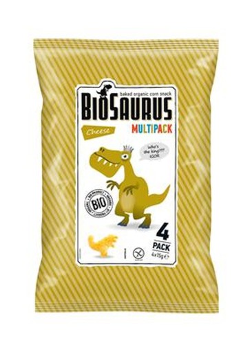 BIO syr Dinosaurs chrumky 4x15 g - Biosaurus