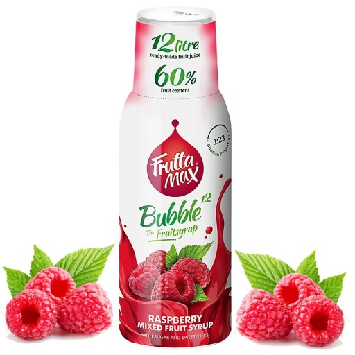 Sirup na sódu FruttaMax RASPBERRY karbonizátor 500 ml na 12 LITROV