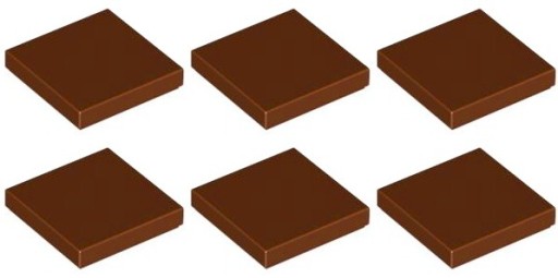 LEGO TILE 3068b DLAŽBA 2x2 hnedá (3g) 6 ks.