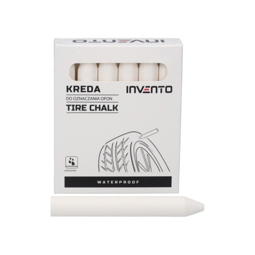 Kriedový značkovač, značkovač pneumatík, vodeodolný, White Invento, 1 kus, vulkanizovaný