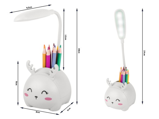 Detské nočné svetlo LED usb organizér stojan telefón pre učenie čítania