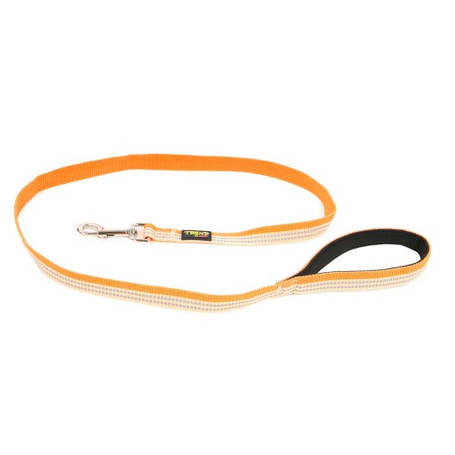 Reflexné vodítko pre psa TREND STRIPE 15mm oranžové