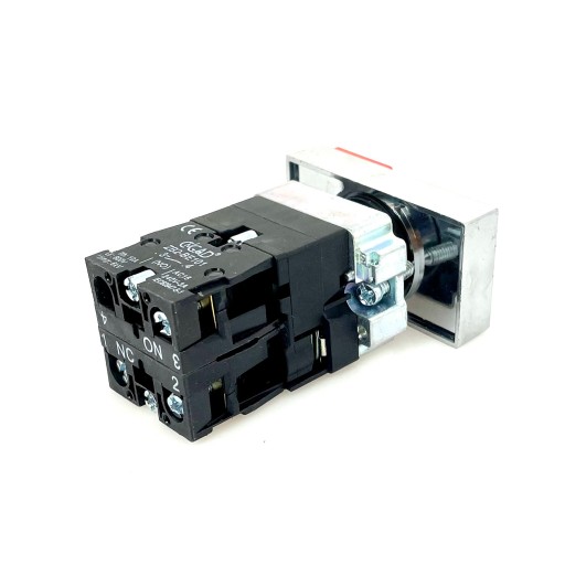Dvojité osvetlené LED tlačidlo 230V ŠTART STOP I-0
