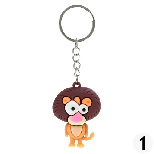 Kľúčenka, gumená kľúčenka Animals 1 ks.