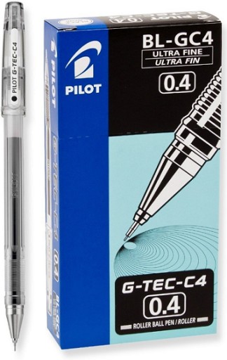 Pilot G-Tec C4 gélové jemné pero čierne 0,4 mm