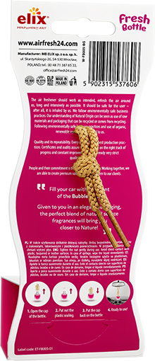 Vôňa do auta vo fľaštičke Bubble Gum 5 ml ELIX autoparfum