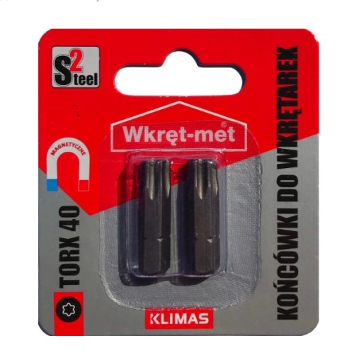 TORX TX40 BITS HROTY NA SKRUTKOVAČKY SKRUTKOVAČE WKRĘT-MET 2 ks