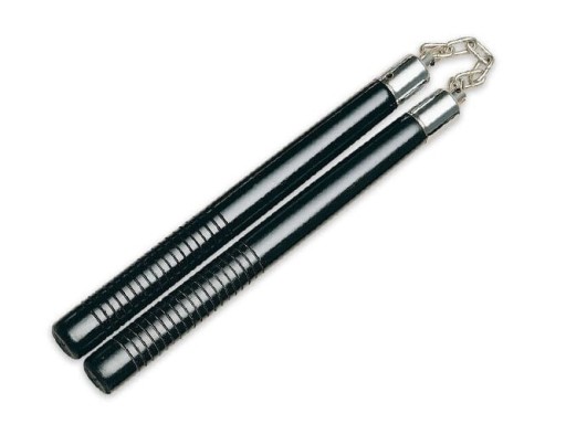 NUNCHAKU ZBRAŇ PRE NINJU, ČIERNA 20CM