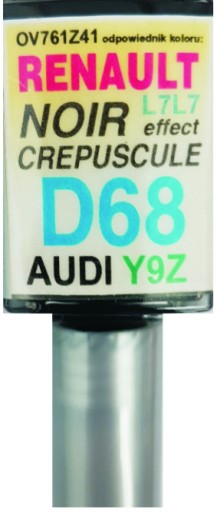 RENAULT D68 NOIR KREPUSKULÁRSKY NÁTER ŠKRABANÝ DOTYK