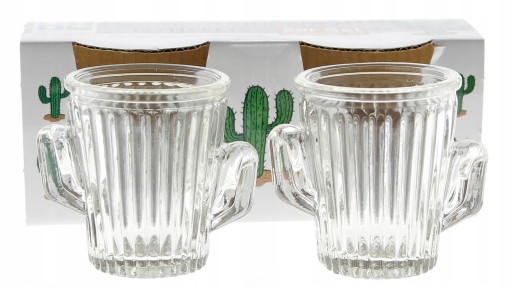CACTI SKLENENÉ POHÁRE NA VODKU 50ML 2 KS