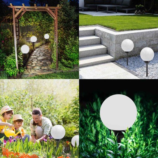 Solárne LED záhradné guľové svietidlo IP44 15cm