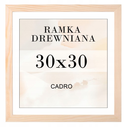 Rám 30x30 štvorcových borovicových fotorámikov