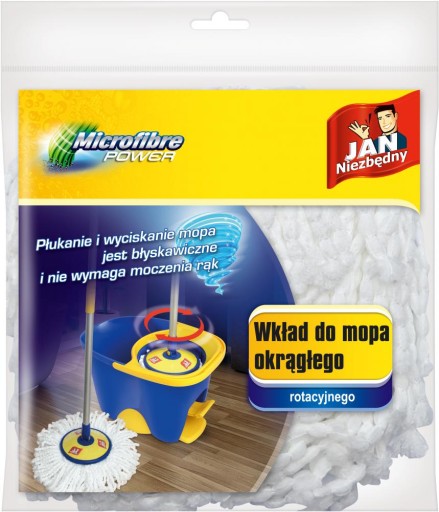 SKLÁPACIA VLOŽKA DO OTOČNÉHO MOPU okrúhleho MIKROVLÁKNA Jan Niezbędny
