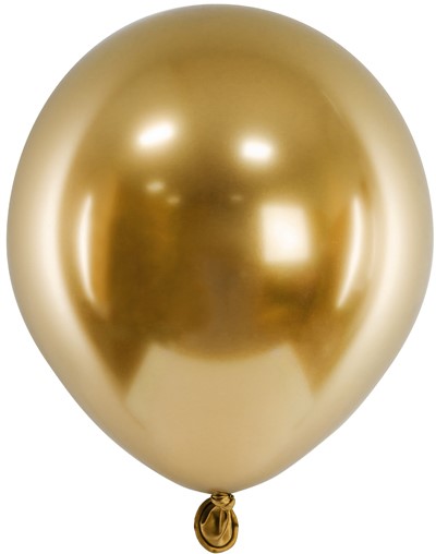 BALÓNKY LESKLÉ CHROMOVANÉ METALICKÉ ZLATÉ MALÉ PRE GIRLANDU 12 CM 5 PALCOV 50 KS