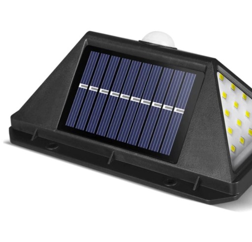 SOLÁRNE FASÁDNE SVÍTIDLO 100 LED SO SÚMRAK A SENZOR POHYBU, ZÁHRAD.