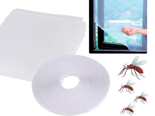 SIEŤKA NA KOMÁRY OKENNÁ HMYZ KOMÁRE 130x150 + VELCRO