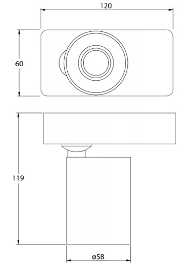 SANTO jednokruhové biele nástenné svietidlo