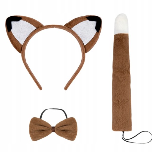 SET ČELENKA NA CHVOST, MOTÝĽ, Líščia guľa, Lesné Zvieratká, ANDRZEJKA, KARNEVAL