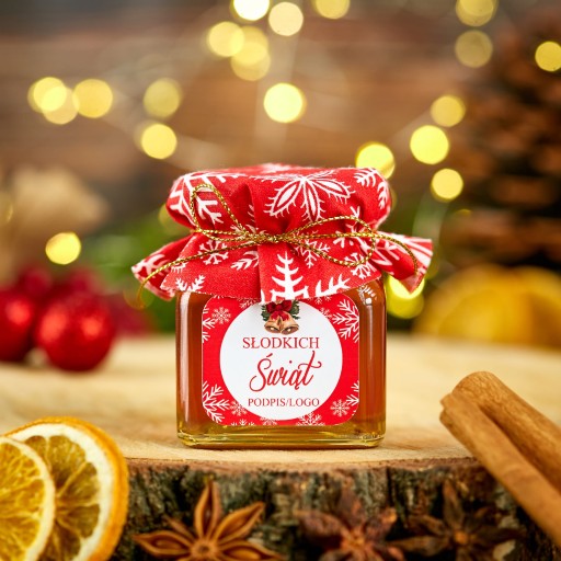 Vďaka Santa Claus vianočný darček med med dóza LOGO