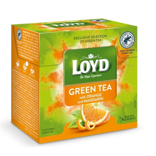 Zelený čaj LOYD, zelený pomaranč a mandarínka