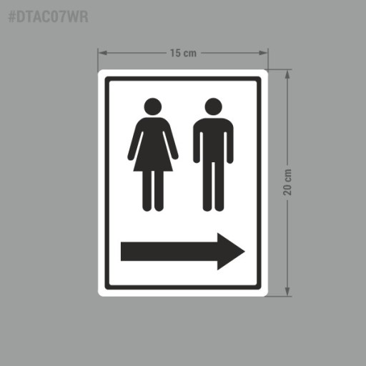Samolepka so šípkou na WC 15x20