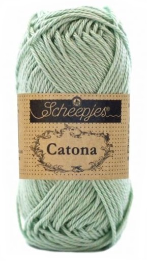 Priadza Scheepjes Catona 402 / strieborná zelená
